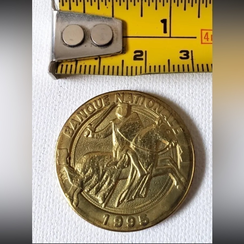 Vintage 1995 Coin Token Souvenir National Bank Canada Medievale Quebec Medeival - Picture 1 of 3